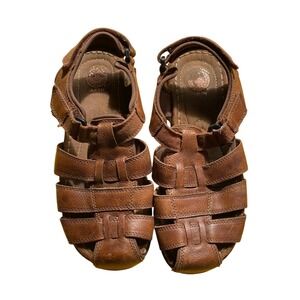 Earth Spirit Fisherman Leather Hiking Brown Shoes Sandals 10.5 Granola Gorpcore‎